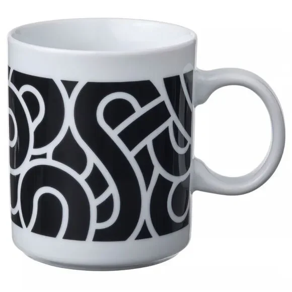 IKEA SÖTRÖNN Black and White Mug Set of 2 - Picture 2 of 5